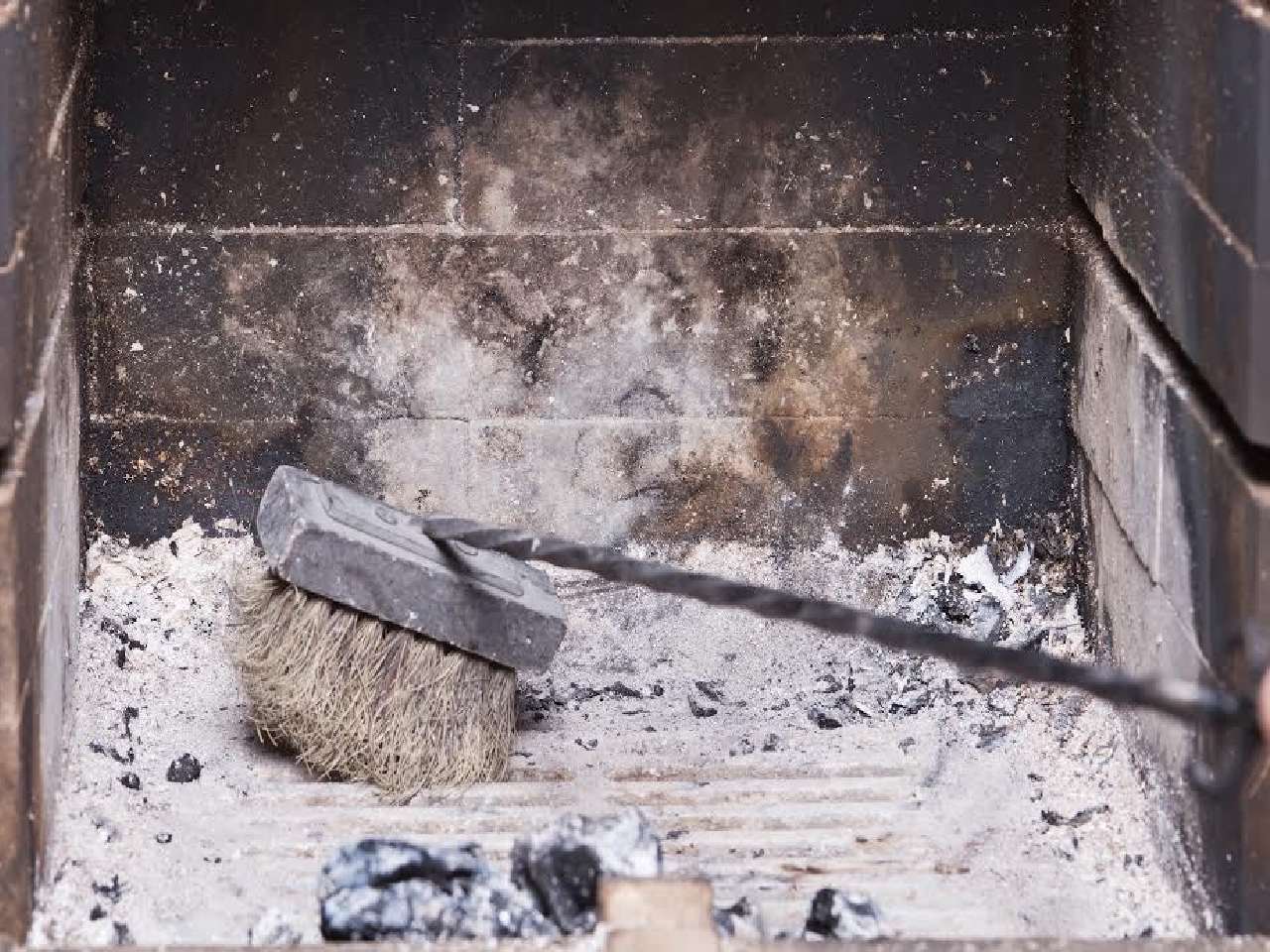 how to clean sandstone fireplace?